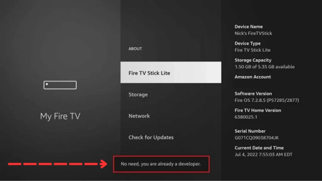 developer option