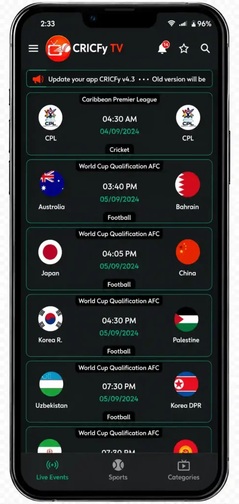 PlayFy TV 2 download cricfy tv apk on android