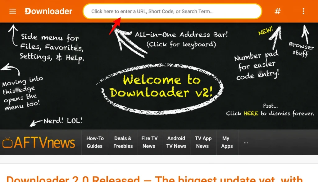downloader address bar