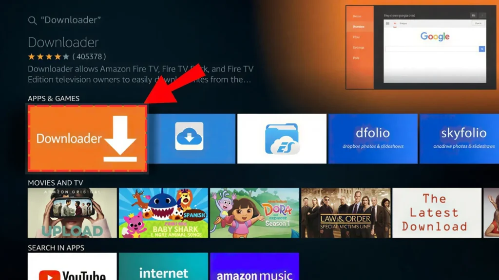 downloader app on fire tv 1