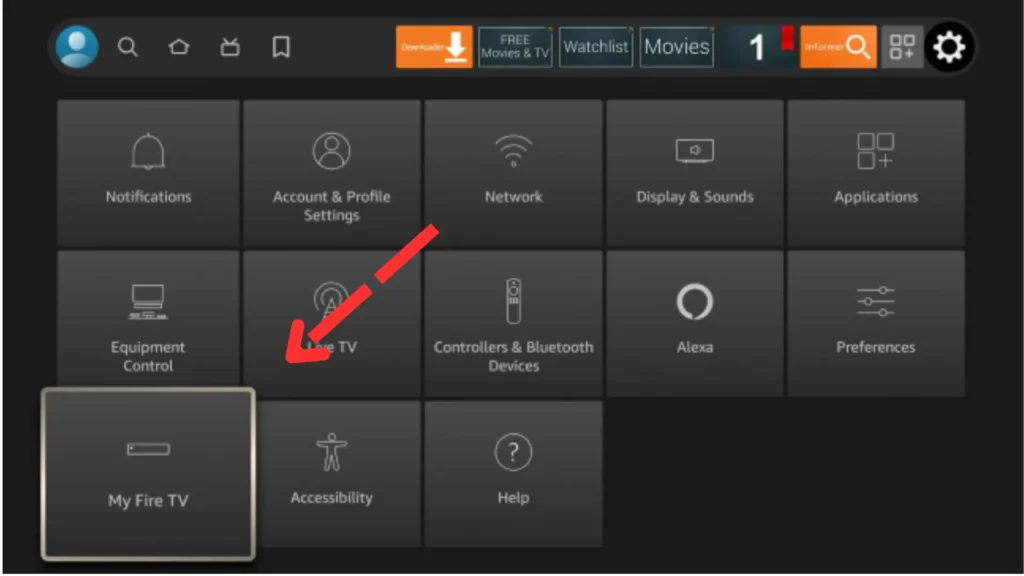 selecting my firetv option